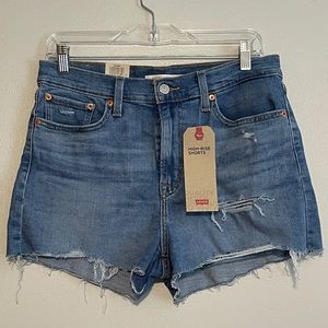 Levi’s Rise High Rise Denim Cut Off Shorts